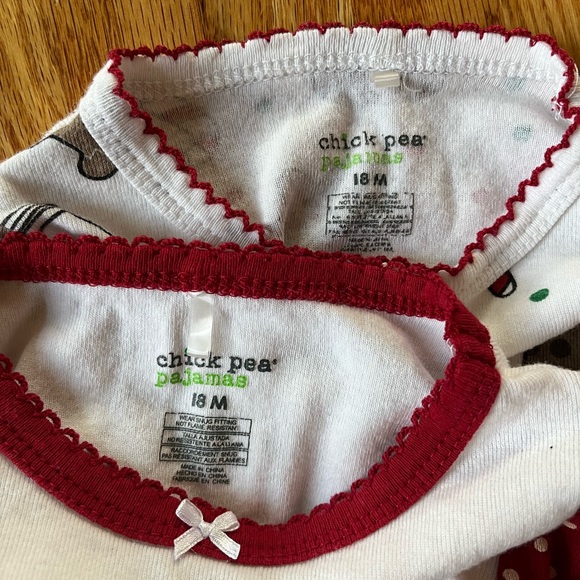 Christmas Pajamas size 18M Chick Pea 4 piece "Ready for Santa" and Gingerbread - Picture 5 of 6